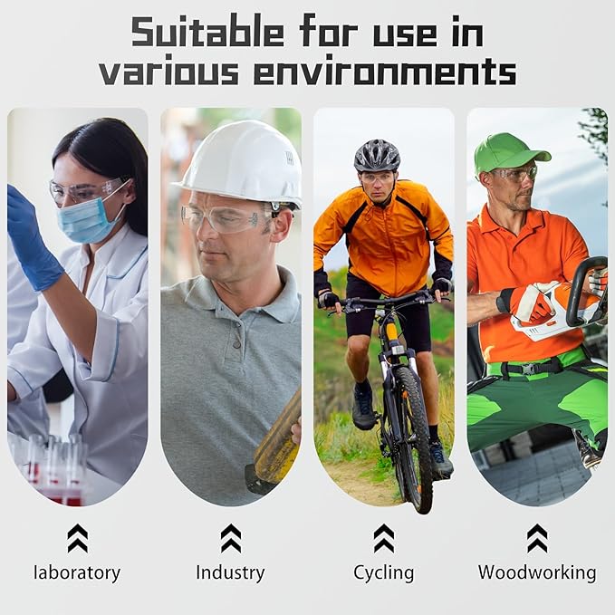 Clear Safety Glasses Bulk of 100,ANSI Z87.1 Impact Resistant Lens Eye Protection for Lab,Construction