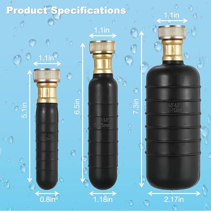 Drain Cleaning Bladder for 4-6 Inch Pipes Powerful Blockage Removal in Kitchen Bathroom Bathtub Swimming Pool and Sewer Lines Using Water Pressure