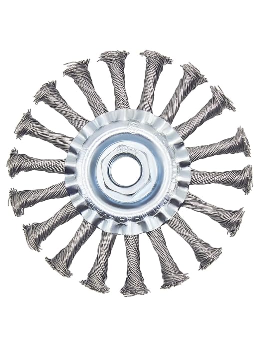 Knotted Wire Wheel Brush 4.5in 5/8-11 Threads Arbor for 4-1/2" Angle Grinder - 1pcs