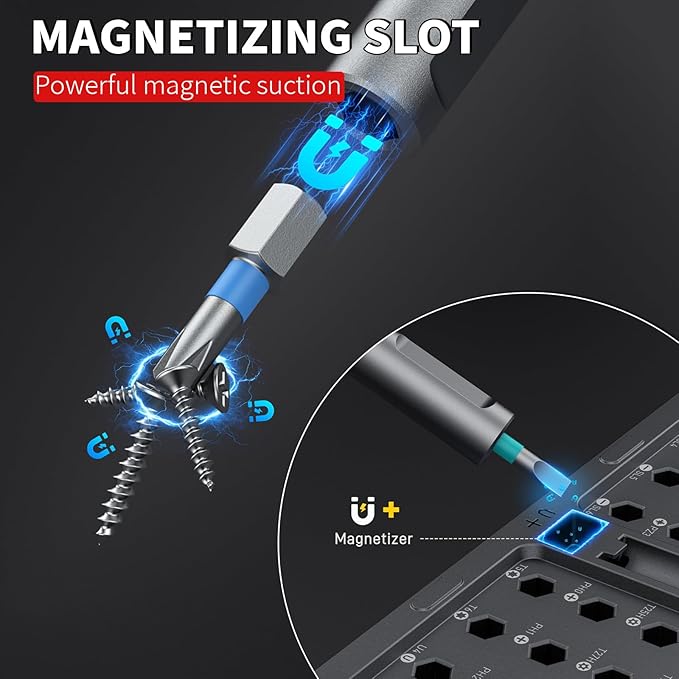 42 in 1 Magnetic Screwdriver Sets,Magnetic Drive Tool with Detachable Ratchet Handle,Multi Bit Ratchet Screwdriver Set,Multi Bit Ratcheting Screw Driver Set with Storage Case Repair Tool Kit (Orange)