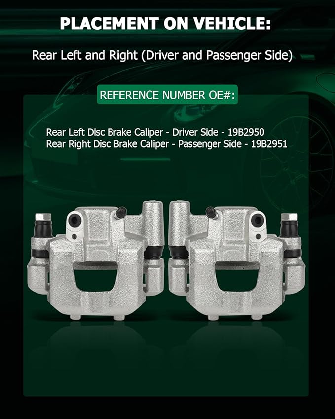 SCITOO 19B2950 19B2951 Rear Left & Right Disc Brake Calipers Assembly w/Bracket For Scion For tC 2005-2010