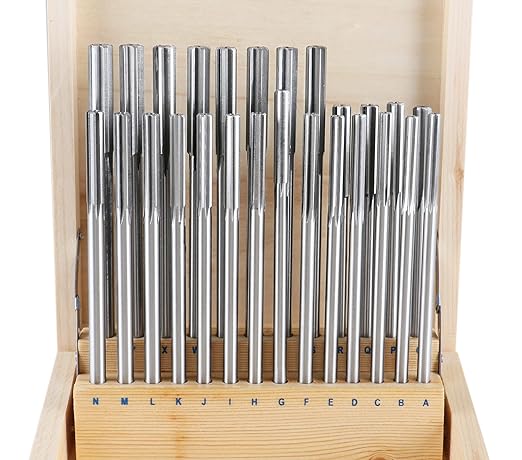 Accusize Industrial Tools 26 Pc Letter Size A to Z H.S.S. Chucking Reamer Set, 5500-SL00