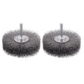Rocaris 2 Pack Wire Wheel Brush Wire Wheel Brush for Drill Attachment, 3 Inch Heavy Duty Wire Brushes Removal Paint Rust & Corrosion, 0.0118" Carbon Steel Wire, 1/4in Shank, 20000RPM