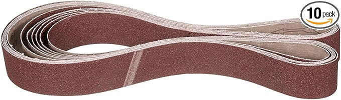 2 x 72 Inch Sanding Belt, 10 Pcs 40 Grit Knife Sharpener Belts Work Sharpening for Belt Sander Knife Carving Tool Metal Working