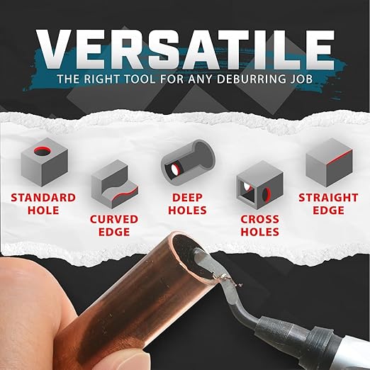AFA Tooling - Deburring Tool Micro-Polished & Anodized Handle with 11 High-Speed Steel Blades, Deburring Tool 3D Printing, Reamer Tool for Metal, PVC, Copper Pipe, Plastic, Resin & 3D Printed Edges