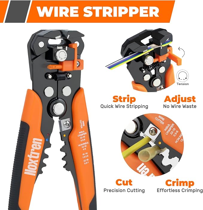 Crimping Tool For Heat Shrink Connectors, 310PCS AWG 22-10 Waterproof Automotive Marine Grade Heat Shrink Wire Connectors and Wire Stripper