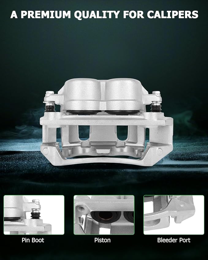 SCITOO Front Brake Caliper With Bracket 18B4751, 18B4750 Compatible For Ford For F-150 1999-2003, For Ford For F-150 Heritage 2004, For Lincoln Blackwood 2002