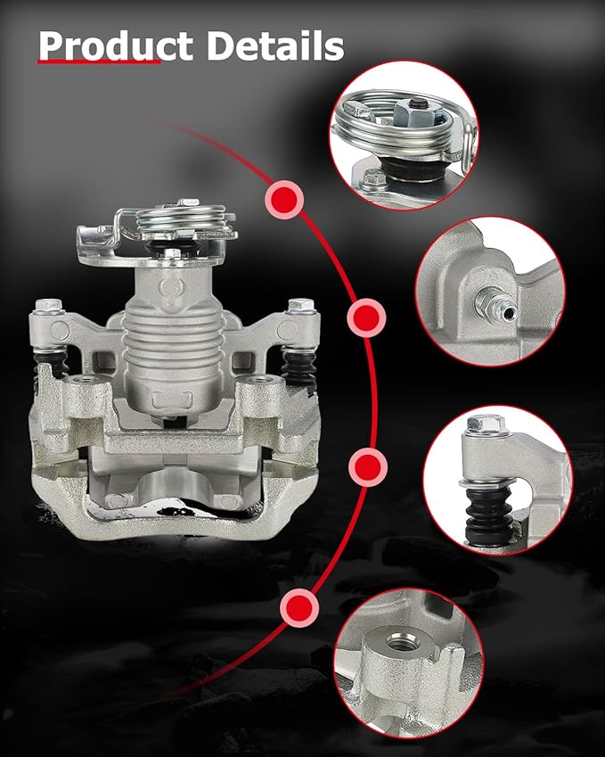 cciyu Rear Right Brake Caliper Assembly w/Bracket 18B4892 For Chevy For Cobalt/For HHR/For Malibu,For Pontiac For G5/For G6/For Pursuit,For Saturn For Aura/For Ion