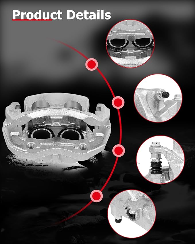 cciyu Front Left & Right Brake Calipers Assembly w/Bracket 19B2870 19B2871 For Infiniti 2006-2019,For Nissan 2009-2020