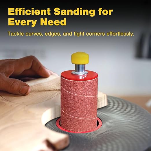 Dark Stone Sanding Sleeves for Oscillating Spindle Sander, 4-1/2-Inch Length, 1-1/2-Inch Diameter, 60 Grit, 6-Pack