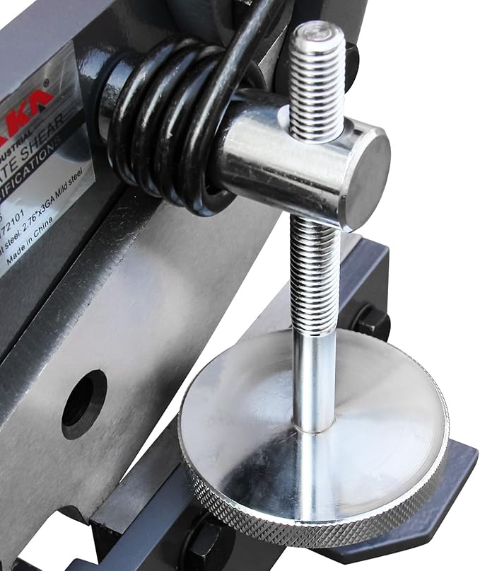 KAKA INDUSTRIAL Manual Metal Cutter Tool, 5 inch HS-5 Compact Plate Shear for Sheet Metal and Bars - Garage Toolbox Size