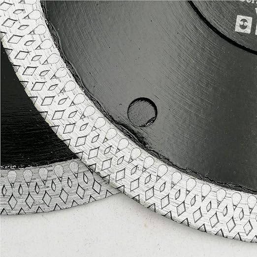 DT-DIATOOL Diamond Tile Blade 5 Inch 2pcs Diamond Turbo X Mesh Rim Segement Circular Saw Blade for Procelain Ceramic Stoneware Marble Granite Fits 5/8"-7/8" Arbor