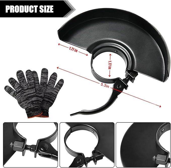 5.3" 135mm Grinder Guard for 5" 4-1/2" 4" Wheel Disc Blades Protective Cover Shield Attachments Compatible with DEWALT Milwaukee Makita Metabo Bosch RYOBI XAG04T XAG04Z XAG09Z XAG11Z Angle Grinders
