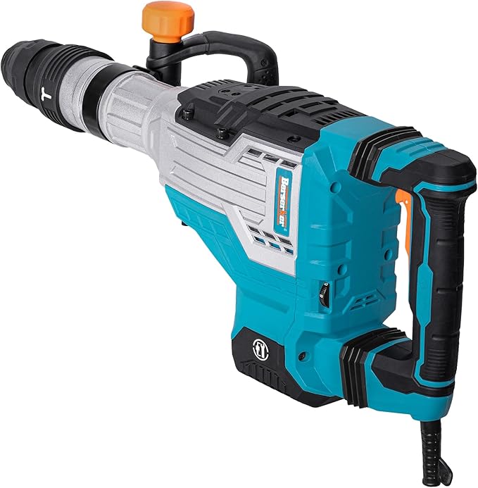 Berserker 1700W 25-Pound SDS-Max Demolition Jack Hammer, 1-9/16" 14-Amp Corded Electric Heavy Duty Demo Chipping Hammer Concrete/Pavement Breaker with Carrying Case Flat Chisel Bull Point Chisel