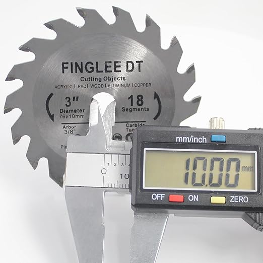 TCT 3 Inch Circular Saw Blade with 3/8 Arbor, 18 Teeth Cutoff Tool Blade for Wood, Plastic, PCV, Acrylic, Plywood, Wood Cutting Blade for Woodworking (3Pcs)
