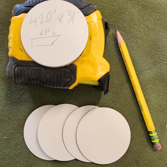 CYCLOPS Erasable Scratch Pads for Tape Measure, Construction, Woodworking Tool - Jobsite Tough, Made in the USA - 2 Pads - Write Measurements & Notes - Great Stocking Stuffer, Gift for Men & Women