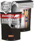 Redford Supply Co. Cold Snap (5°F) Backflow Preventer Insulation Cover, 14"W x 18"H, Pipe Insulation, Water Sprinkler Covers for Outside, Sprinkler Backflow Cover for Winter, Well Pump Bag (Black)