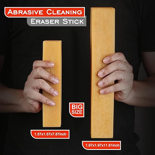Natural Rubber Cleaning Stick (12"x2"x2") - Eraser for Sanding Belts & Discs, Skateboard Griptape Cleaner, Woodworking Tool Maintenance - Abrasive Surface Reviver