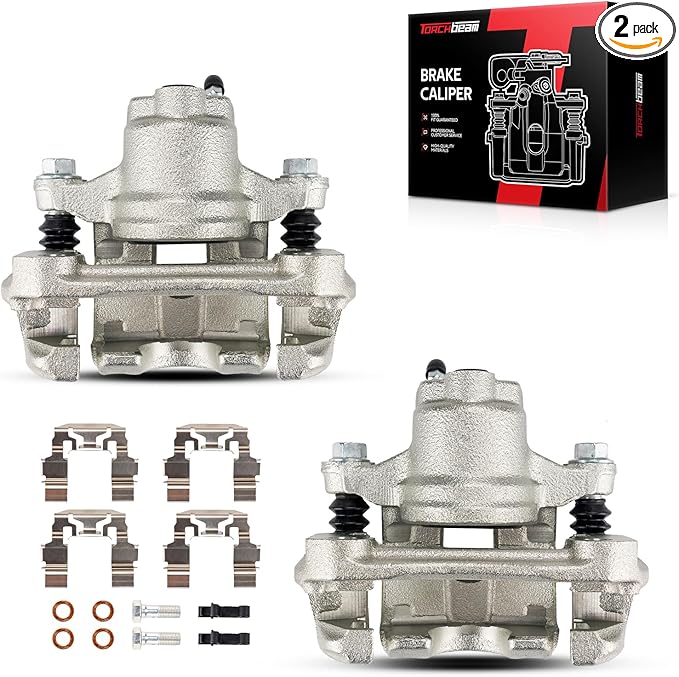 Torchbeam Rear Brake Calipers Set for Toyota Camry 2002-2006, Toyota Avalon 2005-2007, Toyota Solara 2004-2008, Rear Left and Rear Right Calipers Replace # 19B2696+19B2697