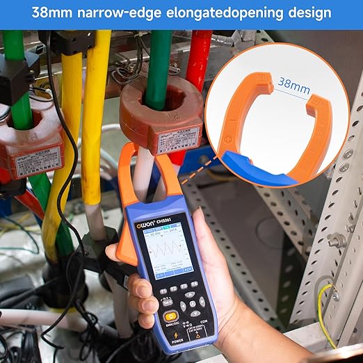 OWON CMS061 3-in-1 Bluetooth Clamp Meter – 600A AC/DC True RMS, Oscilloscope & Data Logger, 20,000 Counts, Inrush Current, NCV, IPS LCD, Rechargeable Battery