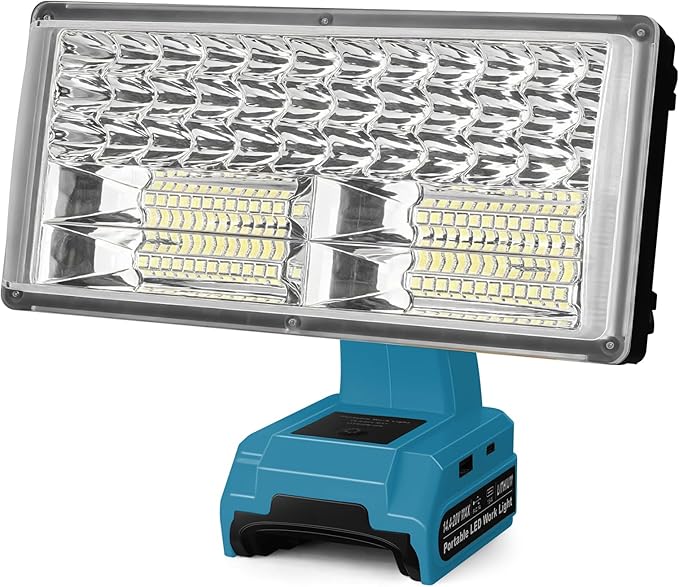 40W 4200LM Cordless LED Work Light Flashlight Compatible with Makita 18V Li-Ion Battery with 3 Lighting Modes and USB Charging Port for Job Site,Camping,Hiking, Indoor,Outdoor