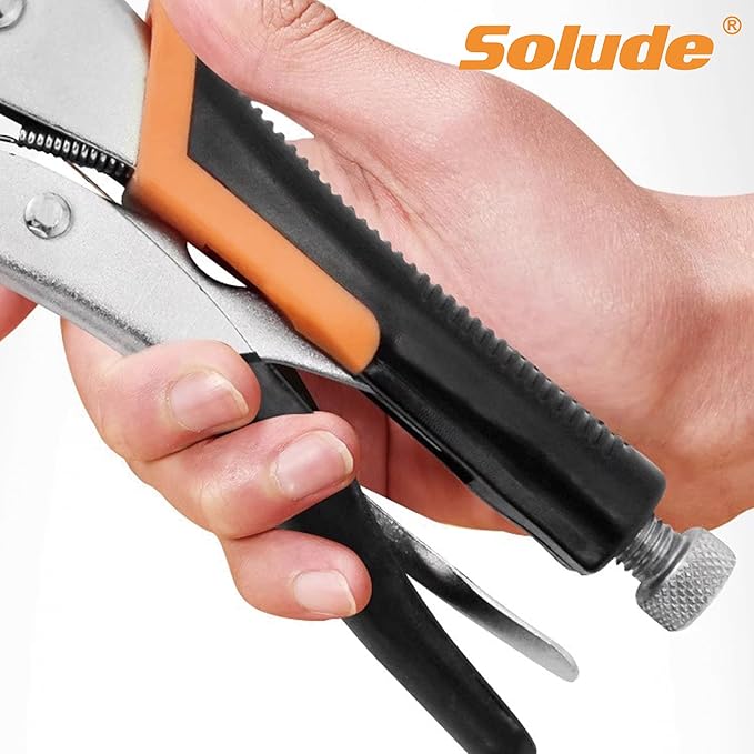 14-Inch C-Clamp Locking Pliers,Heavy Duty Vise Grip Welding Clamp With Swivel Pads for Woodworking,Home,Metalworking,Auto Repair(2 Pack)
