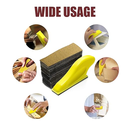 Micro Detail Sander with 100PCS Sandpaper, 3.5”x 1” Mini Sander Kit for Craft, Wood and Small Space Polish Sanding Works P60/120/240/400/600/800/1000/1200/1500/2000