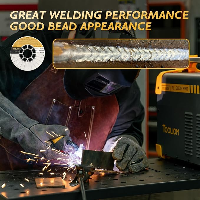 TOOLIOM E71T-GS .035" Diameter 10-Pound Spool Flux Core Self-shielded Carbon Steel MIG Welding Wire