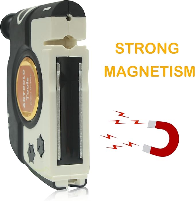 2 PCS Magnetic Plumb Bob Kit - 15 oz(425g) Plum Bob With 26 ft(8m) Automatic Stretching String,4 pcs Pencils, 2 pcs Pencil Sharpener
