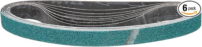 1 x 30 Inch Sanding Belt, 6 Pcs 24 Grit Zirconia Knife Sharpener Belts Work Sharpening for Belt Sander Knife Carving Tool Metal Working