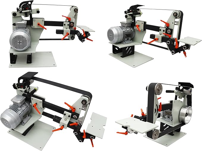 TECHTONGDA Belt Sander Grinder Variable Speed 72inch Belt with 3 Grinding Wheel Bench for Knives Cutting Tools with Base 220V