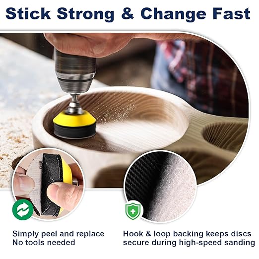 189 Pieces 2 Inch Sanding Discs, GOH DODD Hook and Loop Sanding Pads 60 to 10000 Grit Wet Dry Sandpaper with 1/8" 1/4” Shank, Backing Pad, Polishing Pads and Interface Pad for Auto Metal Resin Wood