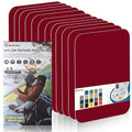 7.9x3.9 inch 12 PCS Nylon Repair Patch Nylon Repair Tape Self Adhesive Fabric Tapes Outdoor Camping Gear Fabric kit for Tent, Umbrella, Down Jackets, Sleeping Bag, Knapsack（Red）