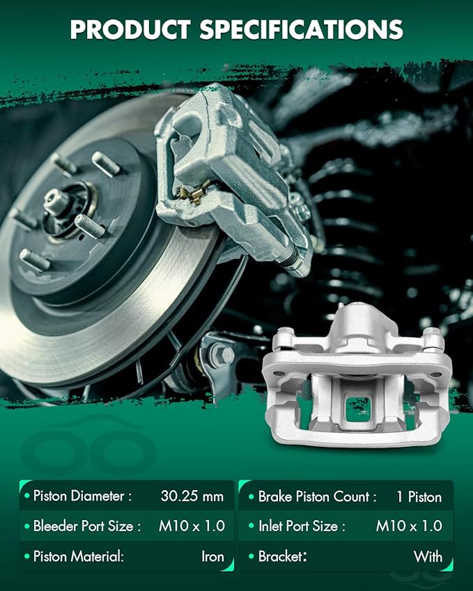 SCITOO 19B6283 19B6282 Rear Left & Right Disc Brake Calipers Assembly w/Bracket For Kia For Soul 2010-2013