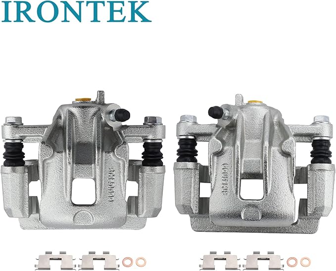 IRONTEK 19B3100+19B3101 Rear Brake Caliper Passenger & Driver Side Caliper Assembly Fit Kia [2006-2001 Optima, 05-10 Sportage], Fit Hyundai [06-08 Sonata, 05-09 Tucson]