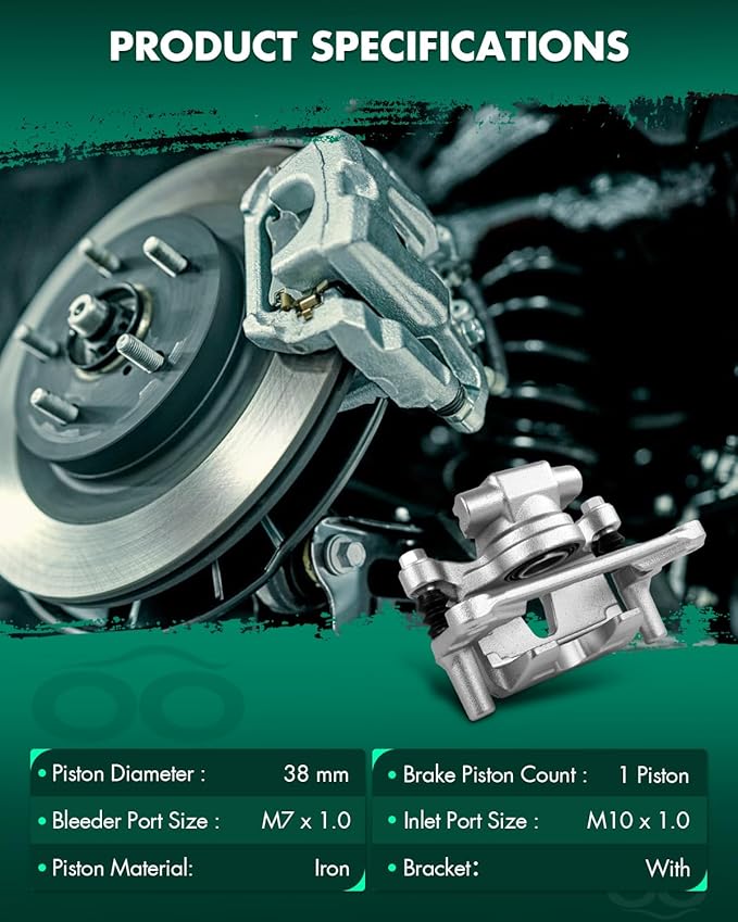 SCITOO Rear Left Brake Caliper With Bracket 19B3584 Compatible For Mitsubishi For Lancer 2009-2015,For Mitsubishi For Outlander 2007-2013