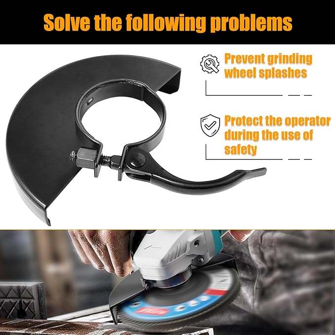 6.5"Angle Grinder Guard for 6"/5"/4-1/2"/4" Grinder Blades Wheel Disc 397661-01 Metal Grinder Disc Wheel Cover Replacement for DEWALT D28116 D28065 D28144 BOSCH, MAKITA, METABO Grinders Guard