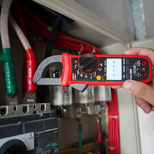 UNI-T UT202F Digital Clamp Meter AC Current TRMS Volt Ohm Amp Meter HVAC Clamp On Multimeter Auto Ranging 6000Counts AC Current Frequency NCV AC DC Voltage Frequency Resistance Continuity Diode Tester