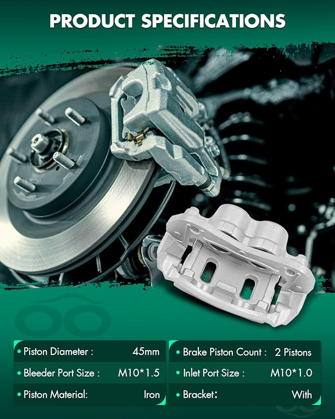 SCITOO Front Left Brake Caliper With Bracket 18B5056 Compatible For Chevy Captiva Sport 12-15, For Chevy Equinox 07-09, For Pontiac Torrent 07-09, For Saturn Vue 08-10, For Suzuki XL-7 07-09