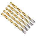 Drill Bit, 5/16" Cutting Diameter, 4341 HSS TiN Coated 135° Cutting Angle Jobber Bits - (Applications: for Drilling Soft Metal Plastic Wood), 5-Pieces