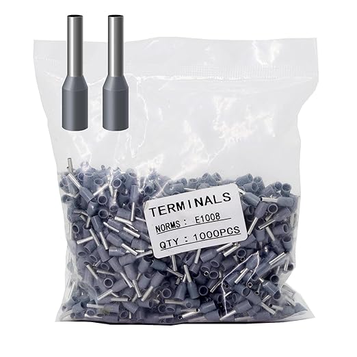 Fidioto AWG18 1000pcs Wire Ferrules Terminals, AWG18 Terminal Connector Wire Insulated Cord Pin Ends Terminals for Electric, Industrial, Chemical Industry, Power Control System, etc.