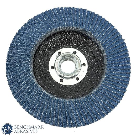 Benchmark Abrasives 4.5" x 5/8"-11 Premium High Density Jumbo Zirconia Type 29 Flap Discs 4 1/2 for Angle Grinder, Sanding Discs, Finishing - Grinding Wheels 4 1/2 Inch (10 Pack) - 60 Grit