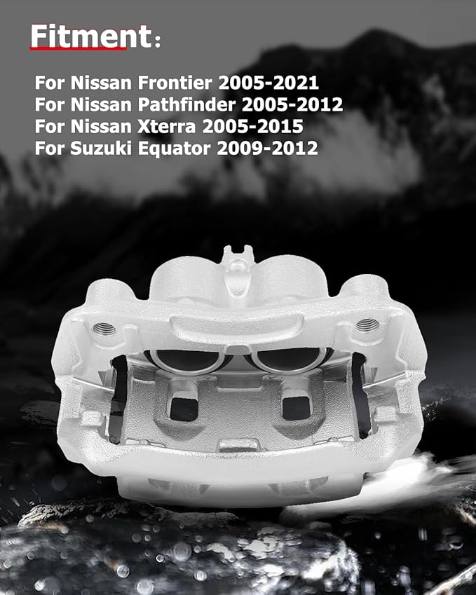 cciyu Front Right Brake Caliper Assembly w/Bracket 19B3122A 2005-2023 For Nissan For Frontier,2009-2012 For Suzuki For Equator