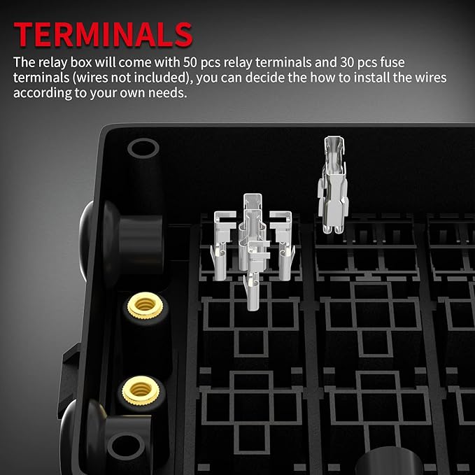 DAIERTEK Fuse Relay Box 12V Automotive 10 Slots Relay Holder 15 Slots ATC/ATO Fuse Holder Universal Fuse and Relay Box Block for Automotive Truck Marine Boat