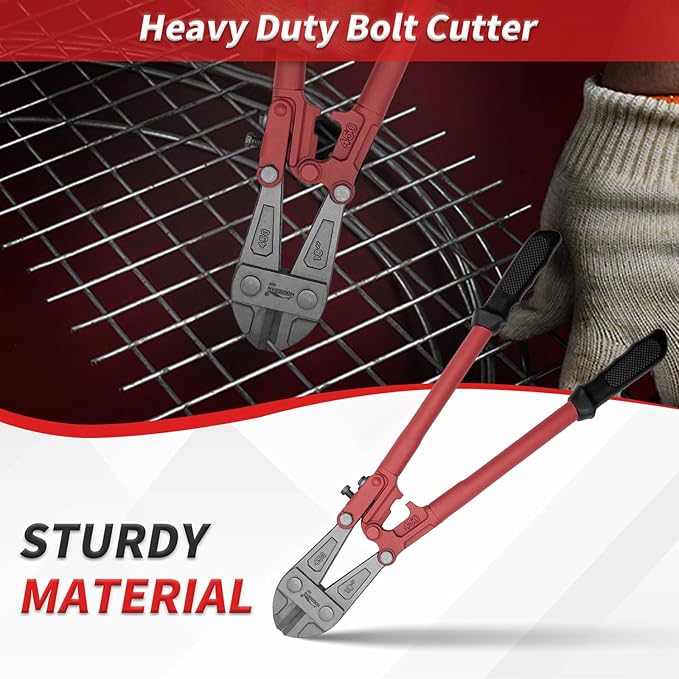 Bolt Cutter 18 inch, Bolt Cutter with Comfort Handle Grip, Heavy Duty Bolt Cutter for Fences, Steel Wire, Chains, Screws, Locks, and Rivet
