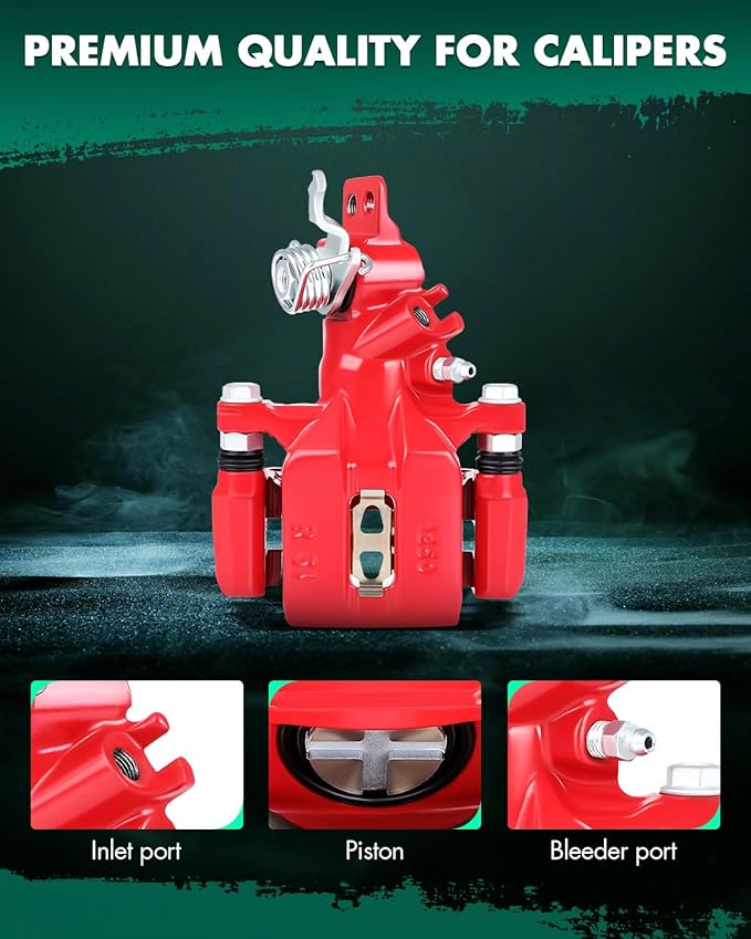 SCITOO 19-B2068 19-B2069 Disc Brake Calipers Assembly with Bracket Red Fit For Acura TSX 2004-2008,For Honda For Accord 1998-2007