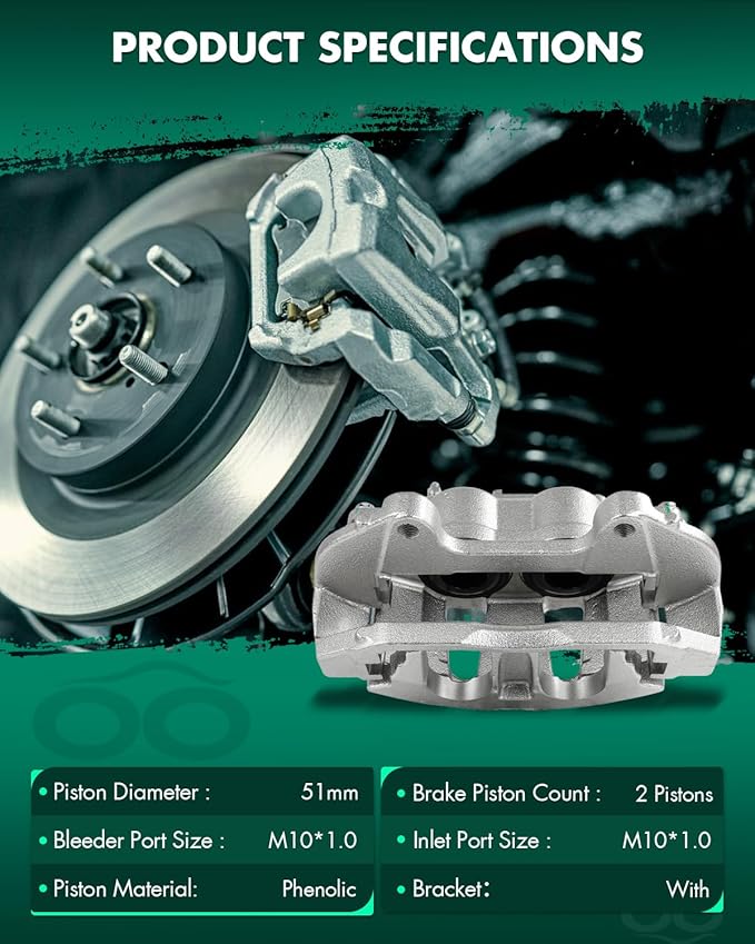 SCITOO 18B5402A Front Left Disc Brake Caliper Assembly w/Bracket For Dodge For Journey 2012-2020