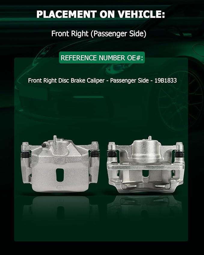 SCITOO Front Right Brake Caliper With Bracket 19B1833 Compatible For Acura EL 1997-2000 For Honda Civic 1996-2011 For Honda Insight 2010-2014