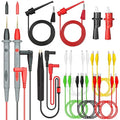 Electrical Multimeter Test Leads Set with Alligator Clips Crocodile Alligator Clips Electrical Test Hook Test Probes Lead Professional Kit for Electric Circuit Connection, DIY School Experiments