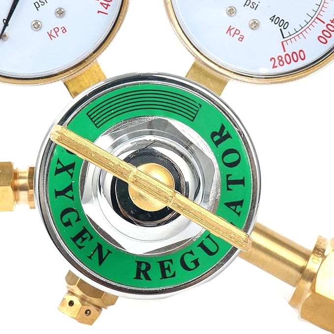 Welding Gas Welder Oxygen Regulator Large Tank Gauge Cutting Torch Regulator Outlet 0-200PSI Inlet 0-4000PSI CGA 540